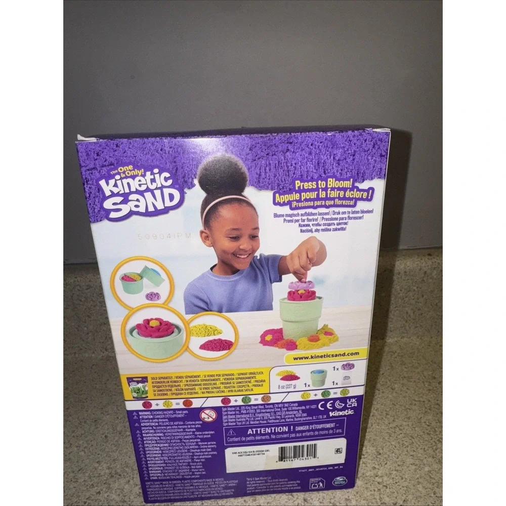 Kinetic Sand SquishBlossom Flower Playset 8 Oz Magical Blooming Flower NEW